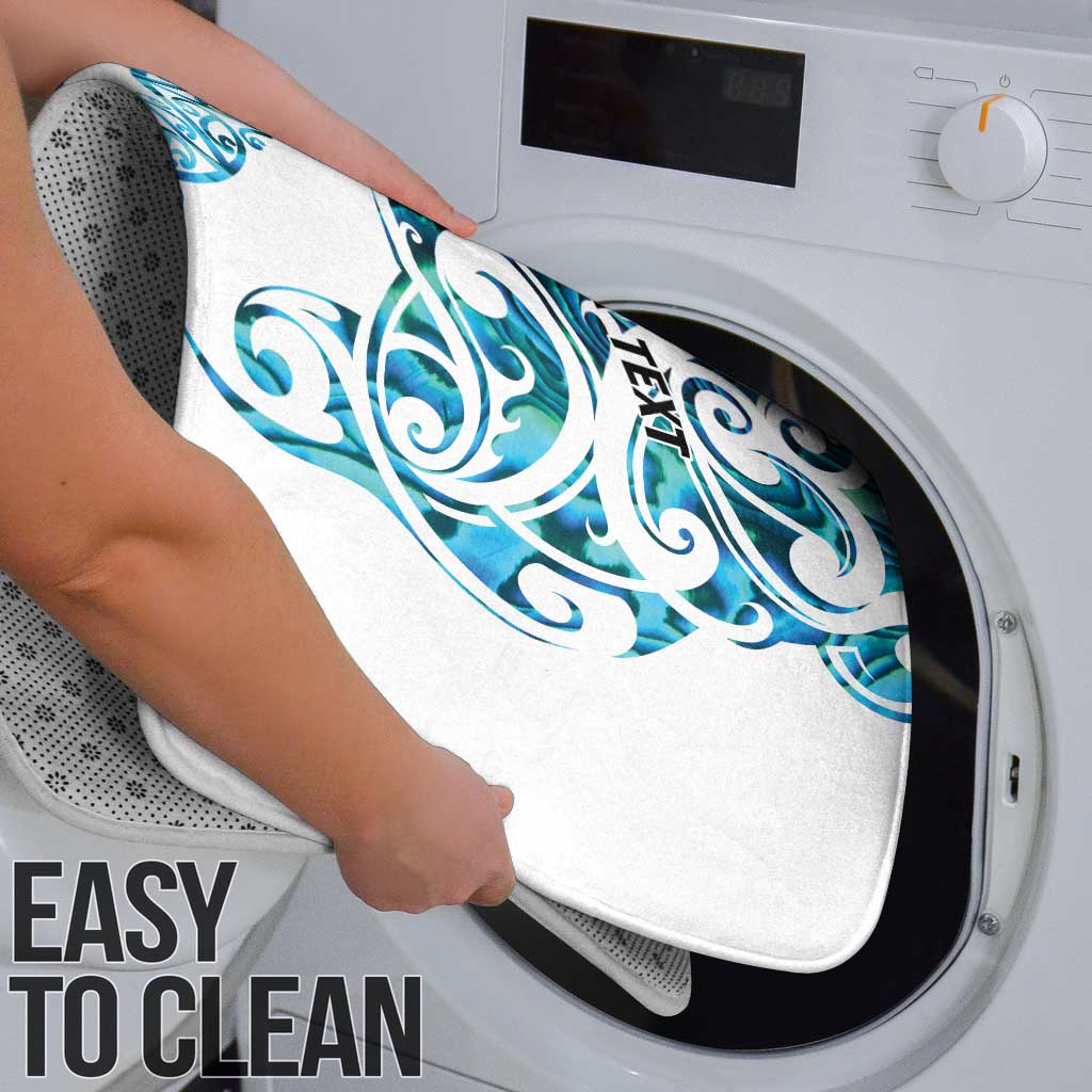 All White Maori Tribal Tattoo Personalised Bathroom Set Polynesian Style - Polynesian Pride