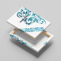 All White Maori Tribal Tattoo Personalised Canvas Wall Art Polynesian Style