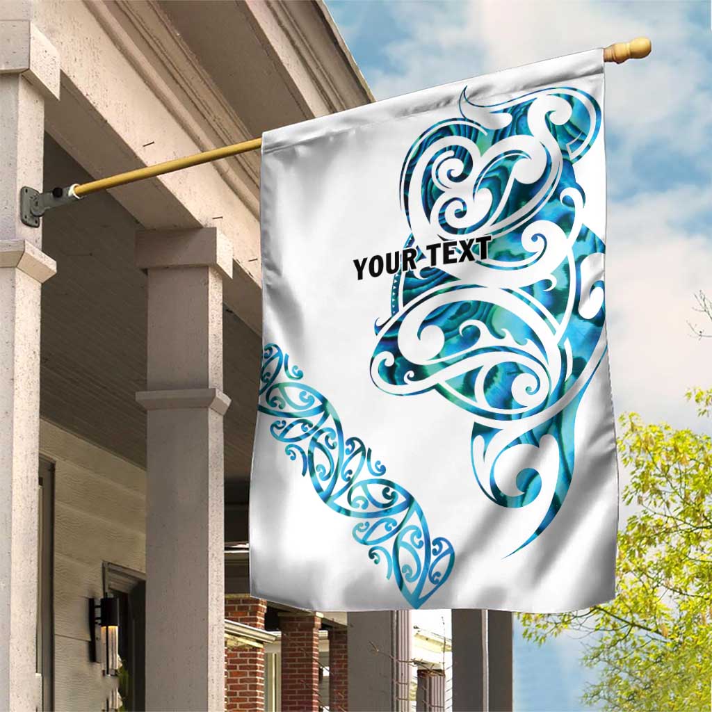 All White Maori Tribal Tattoo Personalised Garden Flag Polynesian Style