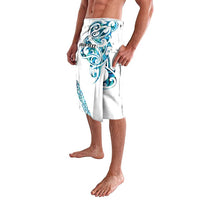 All White Maori Tribal Tattoo Personalised Lavalava Polynesian Style