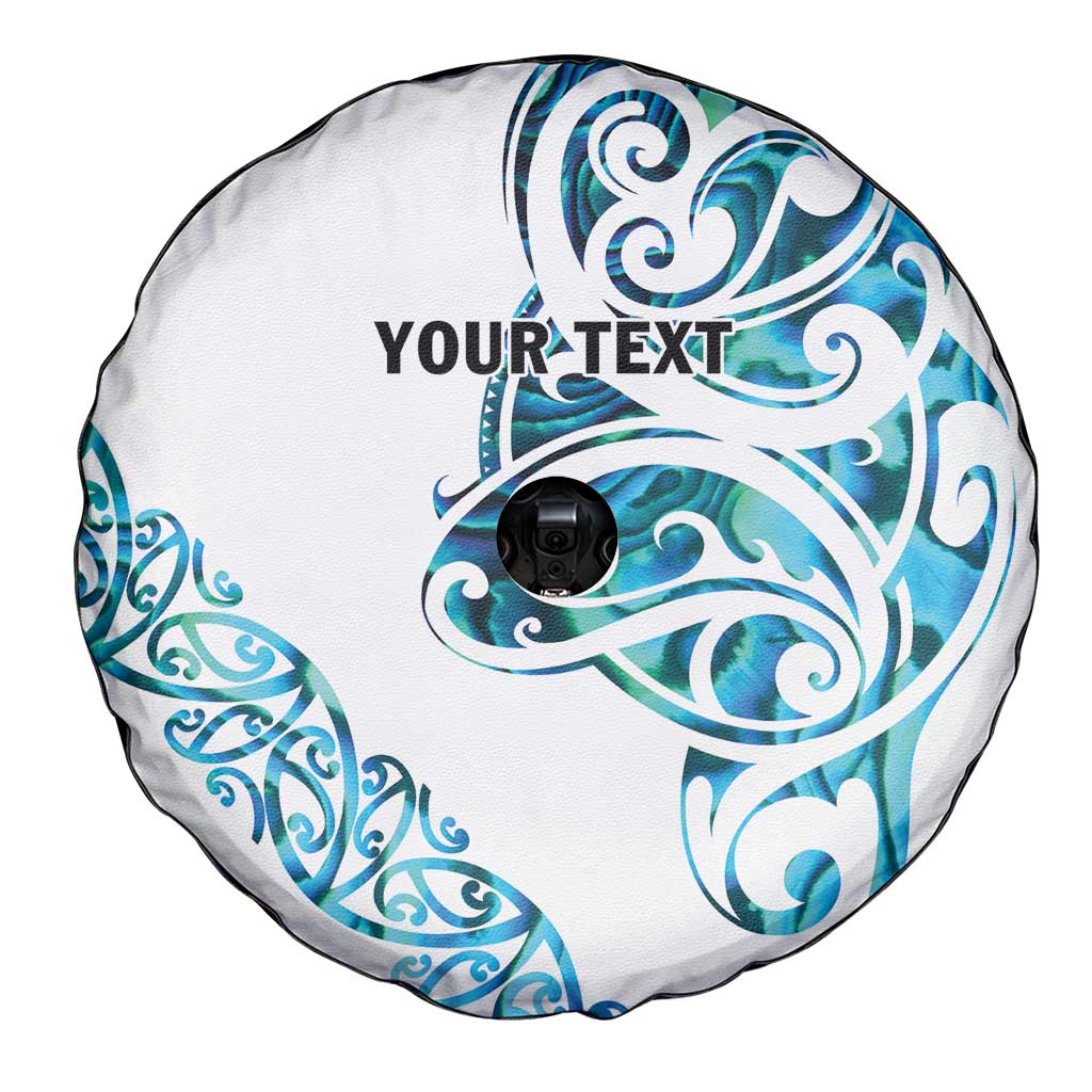 All White Maori Tribal Tattoo Personalised Spare Tire Cover Polynesian Style