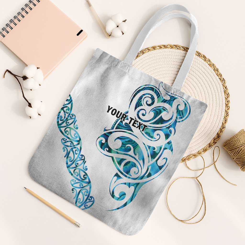All White Maori Tribal Tattoo Personalised Tote Bag Polynesian Style - Polynesian Pride