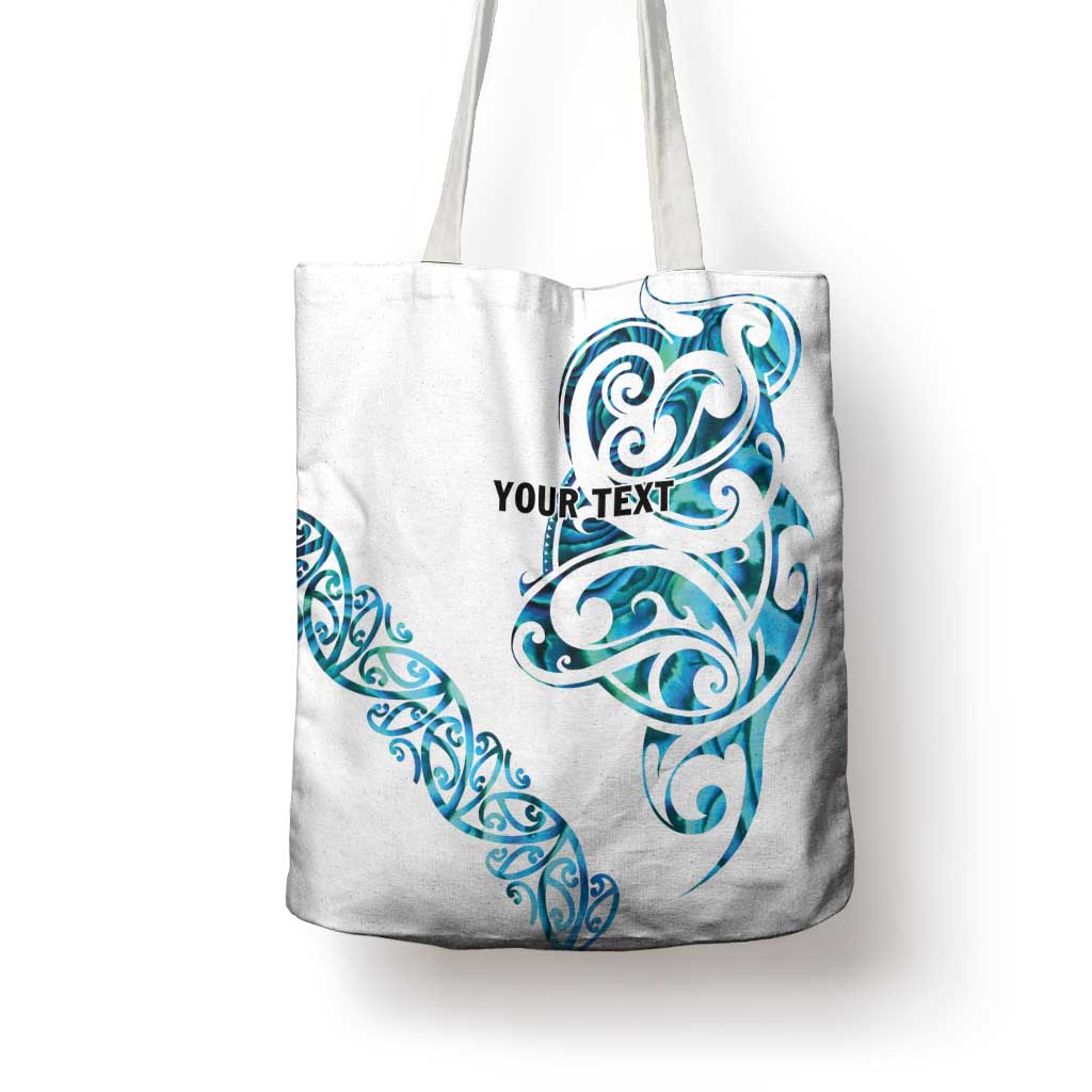 All White Maori Tribal Tattoo Personalised Tote Bag Polynesian Style - Polynesian Pride