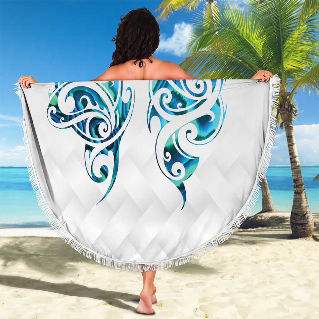 Queensland Maori Kiwi Personalised Beach Blanket Ma Kakariki Papua Shell Maori Tribal Tattoo LT9 - Polynesian Pride