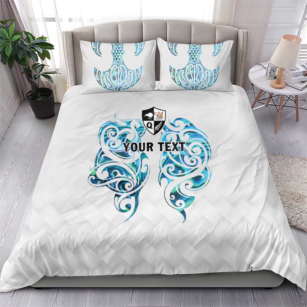 Queensland Maori Kiwi Personalised Bedding Set Ma Kakariki Papua Shell Maori Tribal Tattoo