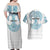 Queensland Maori Kiwi Personalised Couples Matching Off Shoulder Maxi Dress and Hawaiian Shirt Ma Kakariki Papua Shell Maori Tribal Tattoo