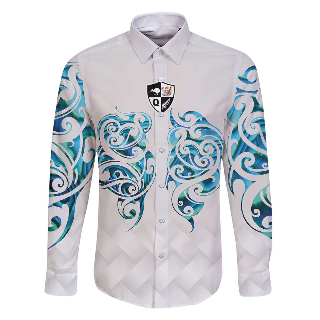 Queensland Maori Kiwi Personalised Family Matching Long Sleeve Bodycon Dress and Hawaiian Shirt Ma Kakariki Papua Shell Maori Tribal Tattoo