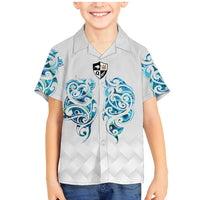 Queensland Maori Kiwi Personalised Family Matching Mermaid Dress and Hawaiian Shirt Ma Kakariki Papua Shell Maori Tribal Tattoo