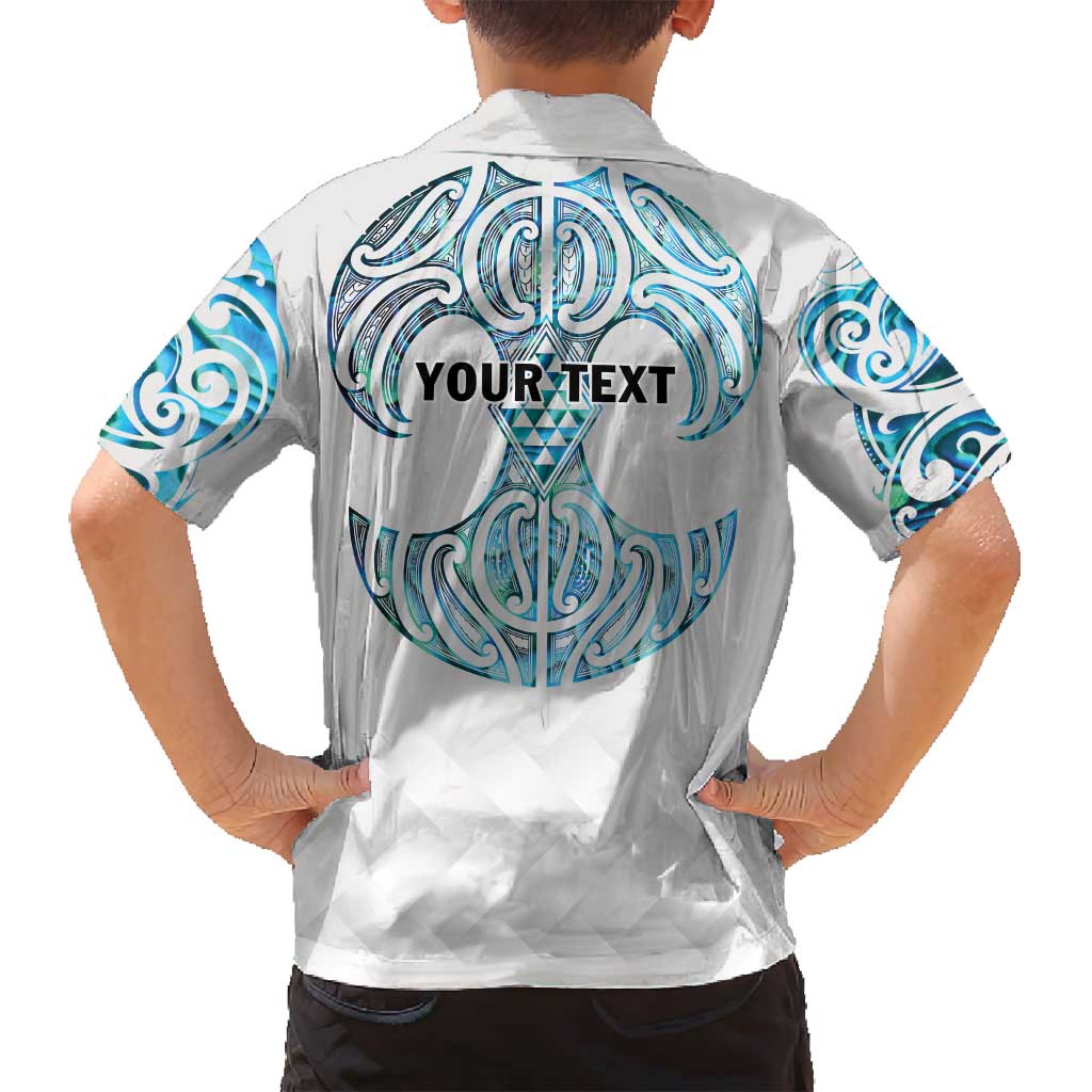 Queensland Maori Kiwi Personalised Family Matching Off Shoulder Short Dress and Hawaiian Shirt Ma Kakariki Papua Shell Maori Tribal Tattoo