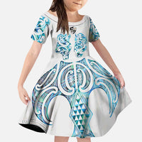Queensland Maori Kiwi Personalised Family Matching Puletasi and Hawaiian Shirt Ma Kakariki Papua Shell Maori Tribal Tattoo