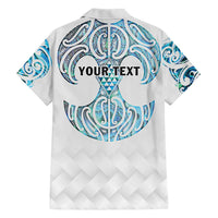 Queensland Maori Kiwi Personalised Family Matching Short Sleeve Bodycon Dress and Hawaiian Shirt Ma Kakariki Papua Shell Maori Tribal Tattoo