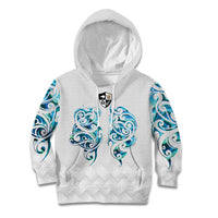 Queensland Maori Kiwi Personalised Kid Hoodie Ma Kakariki Papua Shell Maori Tribal Tattoo