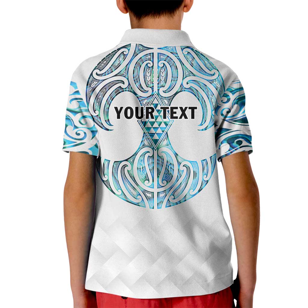 Queensland Maori Kiwi Personalised Kid Polo Shirt Ma Kakariki Papua Shell Maori Tribal Tattoo