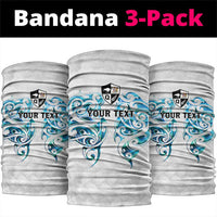 Queensland Maori Kiwi Personalised Neck Gaiter Ma Kakariki Papua Shell Maori Tribal Tattoo - Polynesian Pride