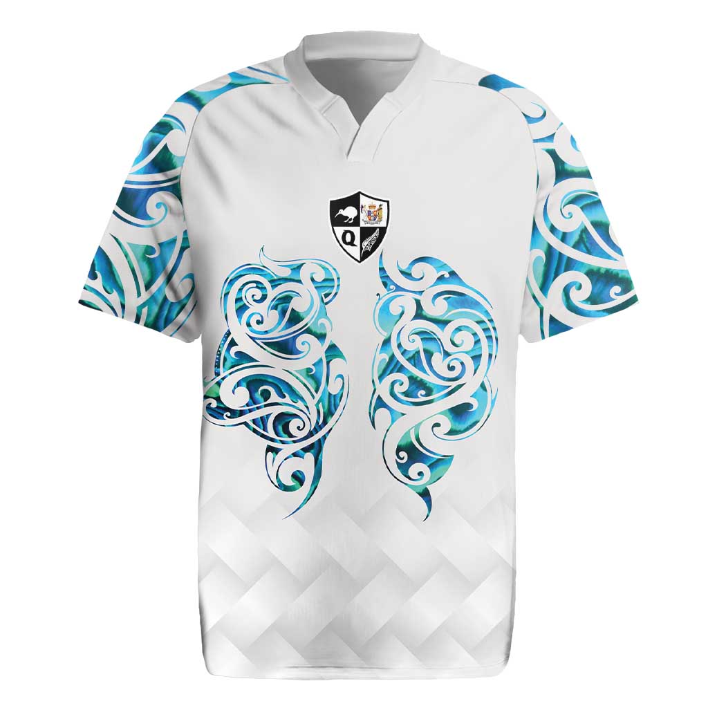 Queensland Maori Kiwi Personalised Rugby Jersey Ma Kakariki Papua Shell Maori Tribal Tattoo