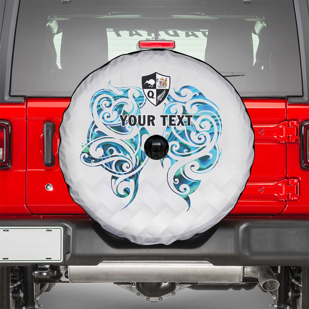 Queensland Maori Kiwi Personalised Spare Tire Cover Ma Kakariki Papua Shell Maori Tribal Tattoo