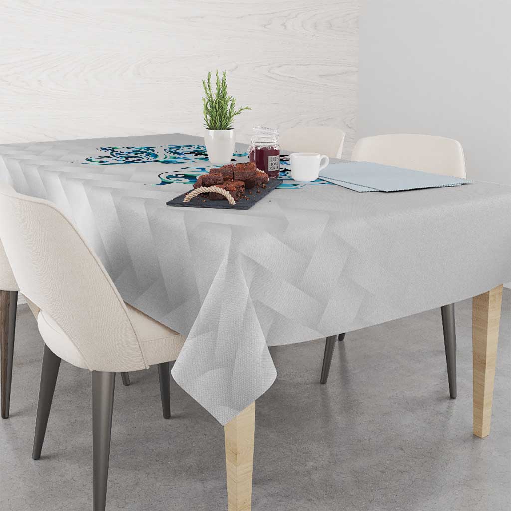 Queensland Maori Kiwi Personalised Tablecloth Ma Kakariki Papua Shell Maori Tribal Tattoo LT9 - Polynesian Pride