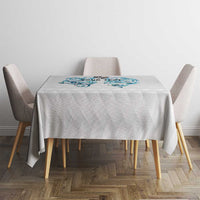 Queensland Maori Kiwi Personalised Tablecloth Ma Kakariki Papua Shell Maori Tribal Tattoo LT9 - Polynesian Pride