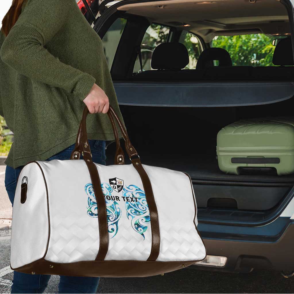 Queensland Maori Kiwi Personalised Travel Bag Ma Kakariki Papua Shell Maori Tribal Tattoo - Polynesian Pride