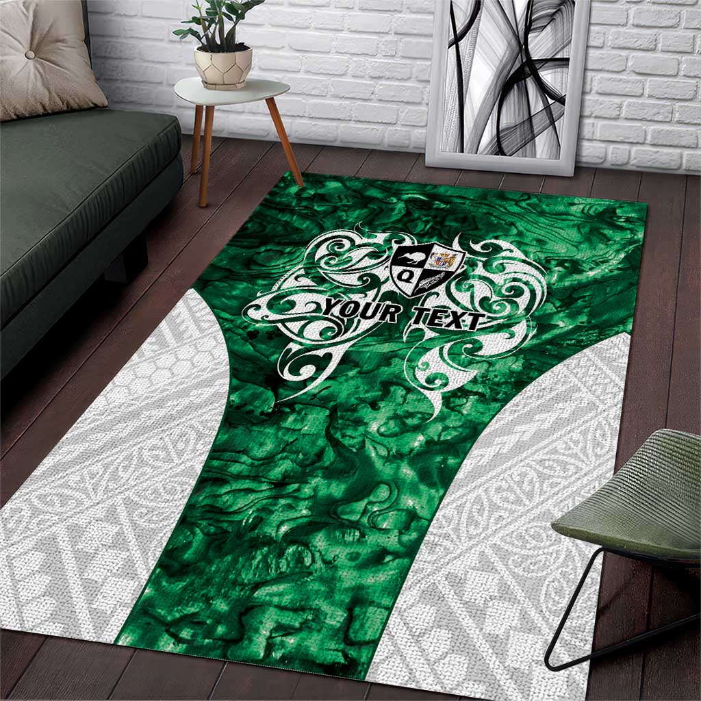 Queensland Maori Kiwi Personalised Area Rug Kikirangi Papua Shell Maori Tribal Tattoo