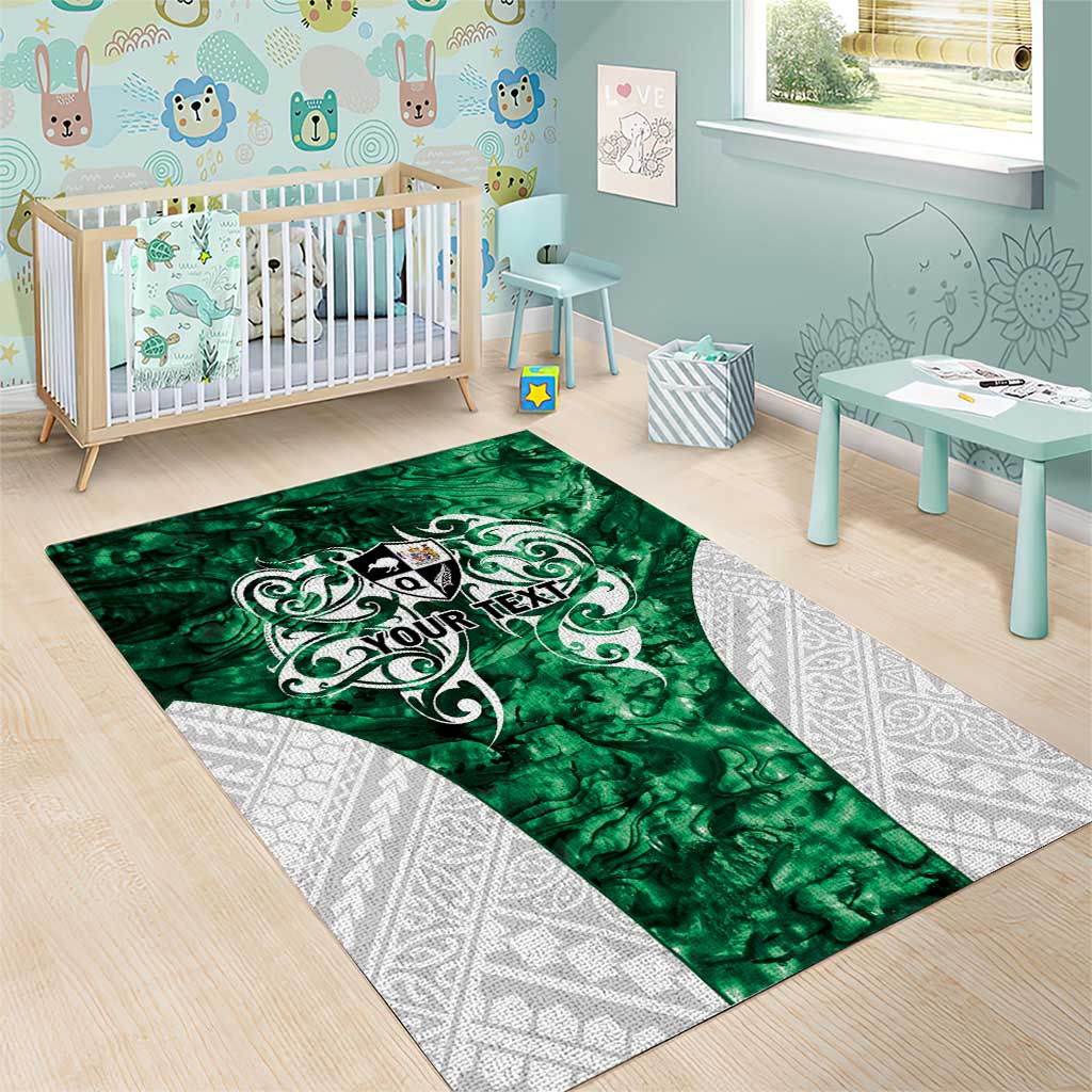 Queensland Maori Kiwi Personalised Area Rug Kikirangi Papua Shell Maori Tribal Tattoo