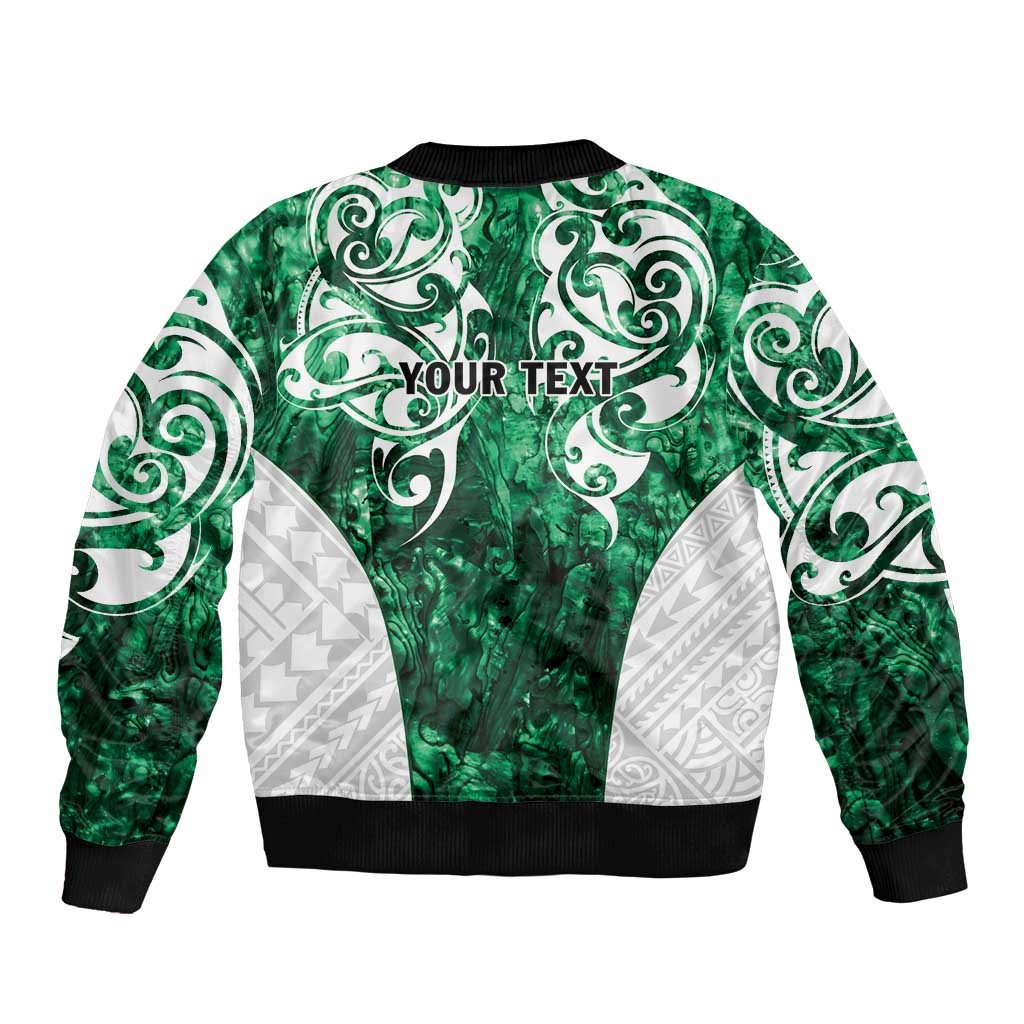 Queensland Maori Kiwi Personalised Bomber Jacket Kikirangi Papua Shell Maori Tribal Tattoo