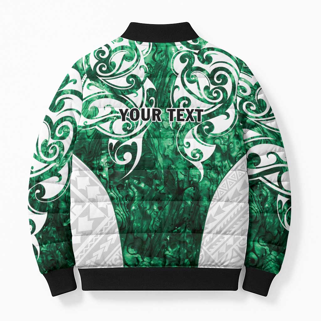 Queensland Maori Kiwi Personalised Bomber Puffer Jacket Kikirangi Papua Shell Maori Tribal Tattoo - Polynesian Pride