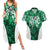 Queensland Maori Kiwi Personalised Couples Matching Summer Maxi Dress and Hawaiian Shirt Kikirangi Papua Shell Maori Tribal Tattoo