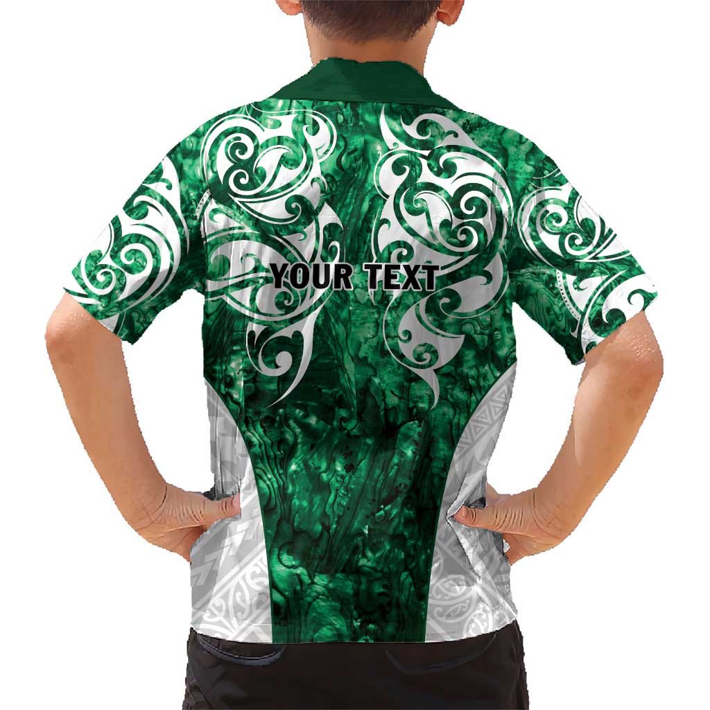 Queensland Maori Kiwi Personalised Kid Hawaiian Shirt Kikirangi Papua Shell Maori Tribal Tattoo