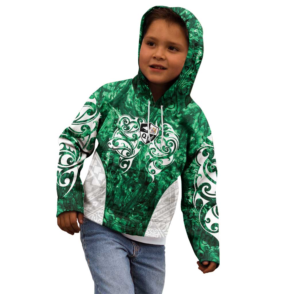 Queensland Maori Kiwi Personalised Kid Hoodie Kikirangi Papua Shell Maori Tribal Tattoo