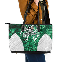 Queensland Maori Kiwi Personalised Leather Tote Bag Kikirangi Papua Shell Maori Tribal Tattoo