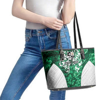 Queensland Maori Kiwi Personalised Leather Tote Bag Kikirangi Papua Shell Maori Tribal Tattoo