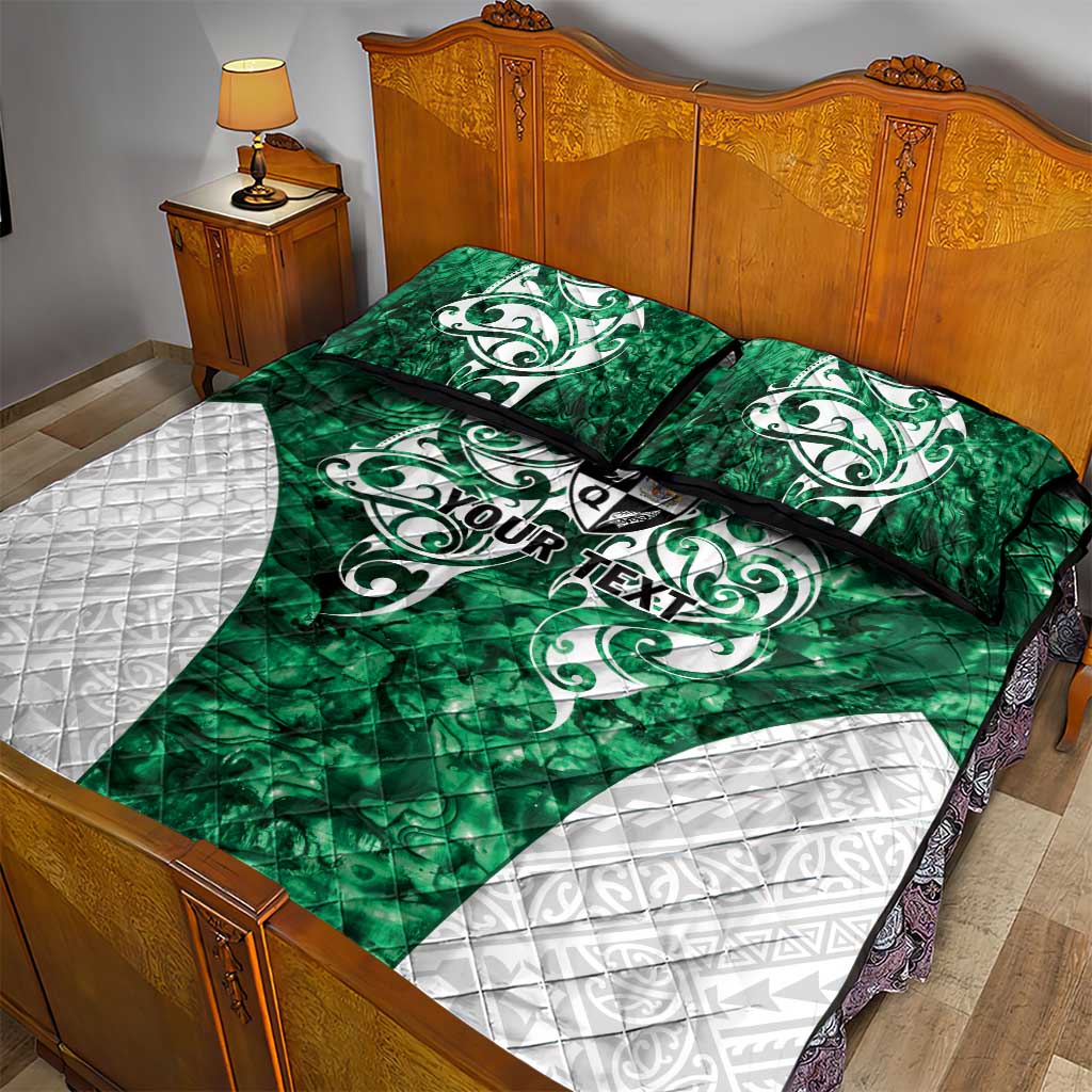 Queensland Maori Kiwi Personalised Quilt Bed Set Kikirangi Papua Shell Maori Tribal Tattoo