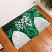 Queensland Maori Kiwi Personalised Rubber Doormat Kikirangi Papua Shell Maori Tribal Tattoo LT9 - Polynesian Pride