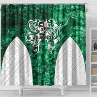 Queensland Maori Kiwi Personalised Shower Curtain Kikirangi Papua Shell Maori Tribal Tattoo