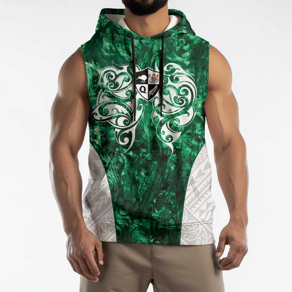 Queensland Maori Kiwi Personalised Sleeveless Hoodie Kikirangi Papua Shell Maori Tribal Tattoo - Polynesian Pride