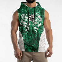 Queensland Maori Kiwi Personalised Sleeveless Hoodie Kikirangi Papua Shell Maori Tribal Tattoo - Polynesian Pride