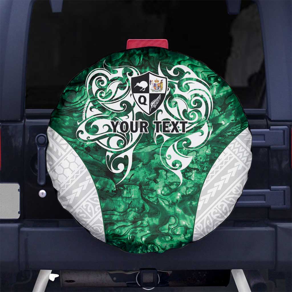 Queensland Maori Kiwi Personalised Spare Tire Cover Kikirangi Papua Shell Maori Tribal Tattoo