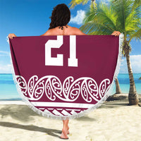 Queensland Maori Nga Hau E Wha Custom Beach Blanket Polynesian Maori Tribal Pattern LT9 - Polynesian Pride