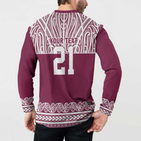 Queensland Maori Nga Hau E Wha Custom Button Sweatshirt Polynesian Maori Tribal Pattern LT9 - Polynesian Pride