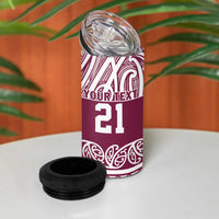 Queensland Maori Nga Hau E Wha Custom 4 in 1 Can Cooler Tumbler Polynesian Maori Tribal Pattern LT9 - Polynesian Pride