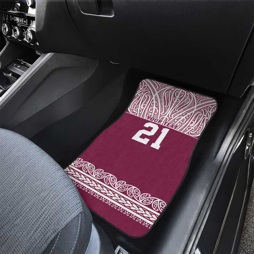 Queensland Maori Nga Hau E Wha Custom Car Mats Polynesian Maori Tribal Pattern LT9 - Polynesian Pride
