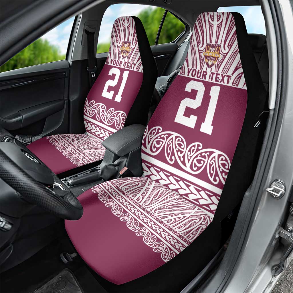 Queensland Maori Nga Hau E Wha Custom Car Seat Cover Polynesian Maori Tribal Pattern