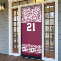 Queensland Maori Nga Hau E Wha Custom Door Cover Polynesian Maori Tribal Pattern - Polynesian Pride
