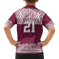 Queensland Maori Nga Hau E Wha Custom Family Matching Off Shoulder Maxi Dress and Hawaiian Shirt Polynesian Maori Tribal Pattern