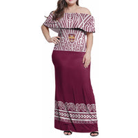 Queensland Maori Nga Hau E Wha Custom Family Matching Off Shoulder Maxi Dress and Hawaiian Shirt Polynesian Maori Tribal Pattern