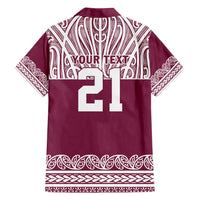 Queensland Maori Nga Hau E Wha Custom Family Matching Off Shoulder Short Dress and Hawaiian Shirt Polynesian Maori Tribal Pattern