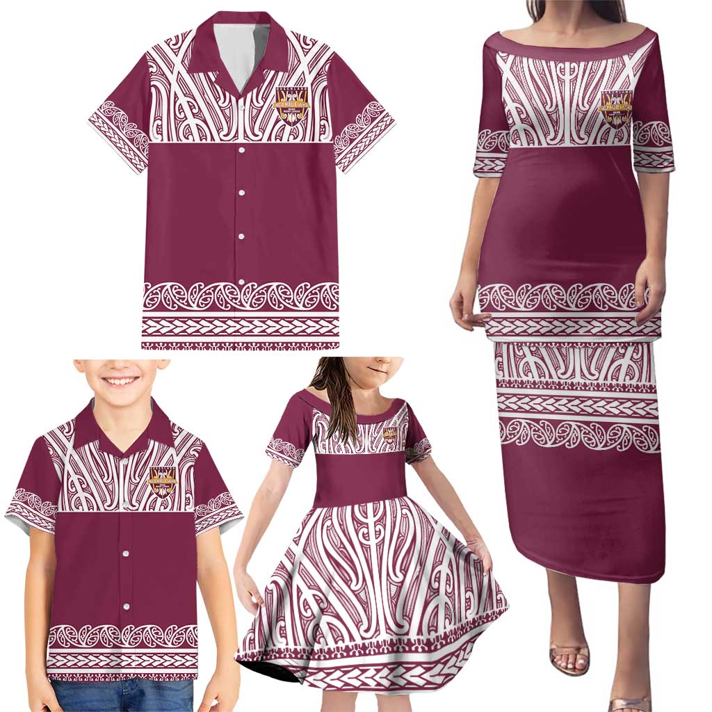 Queensland Maori Nga Hau E Wha Custom Family Matching Puletasi and Hawaiian Shirt Polynesian Maori Tribal Pattern LT9 - Polynesian Pride