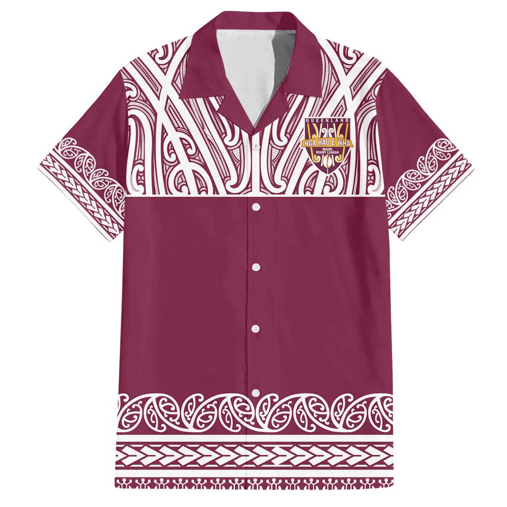 Queensland Maori Nga Hau E Wha Custom Family Matching Summer Maxi Dress and Hawaiian Shirt Polynesian Maori Tribal Pattern