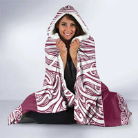 Queensland Maori Nga Hau E Wha Custom Hooded Blanket Polynesian Maori Tribal Pattern